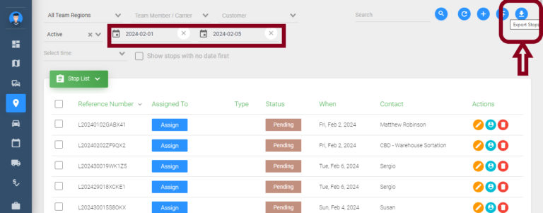 Locate2u product updates 6 February export stops function